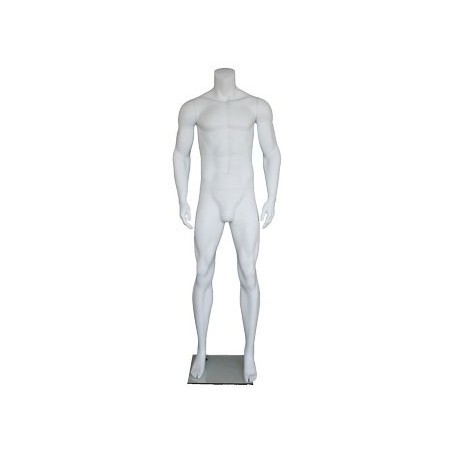 5 ft 11 in Headless Full Body Male Mannequin Matte white STM052-WT