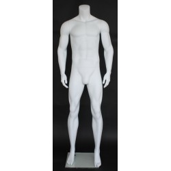 5 ft 11 in Headless Full Body Male Mannequin Matte white STM052-WT