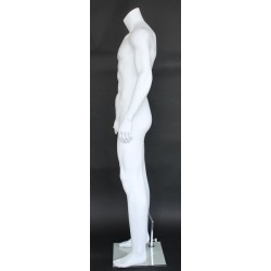 5 ft 11 in Headless Full Body Male Mannequin Matte white STM052-WT