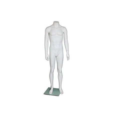 Small Size Full Body Headless Male Mannequin Matte white STM072-WT