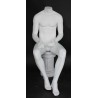 4 ft 7 in Headless Sitting Male Mannequin Matte white STM050-WT