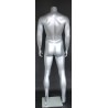 5 ft 9 in Headless Full Body Male Mannequin Matte Silver STM051-ST