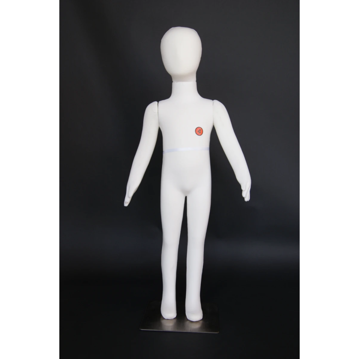 CJ-4 Size 4T cream jersey covered Full body Egg Head Child Mannequin