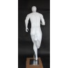 5 ft 11 in Egg head Matte white finish Running Male Mannequin