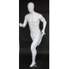 5 ft 11 in Egg head Matte white finish Running Male Mannequin