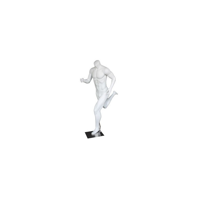 5 ft 7 in Matte white finish Headless Running Male Mannequin