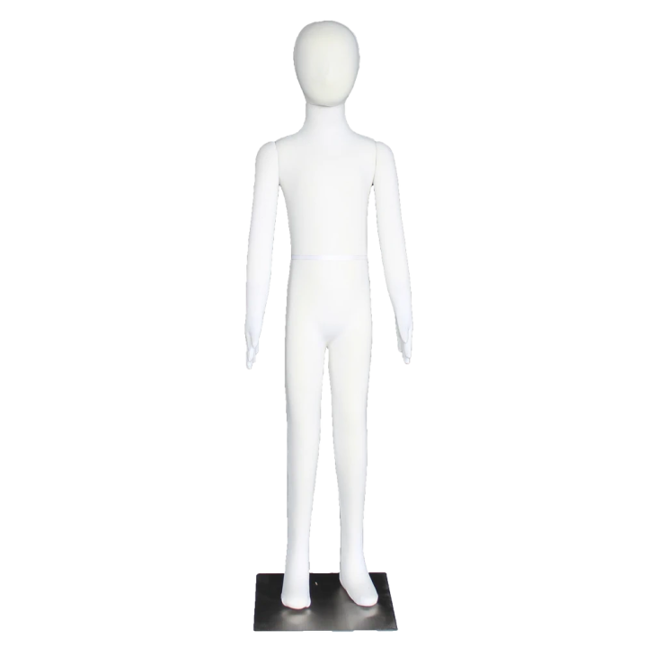 CJ10 - 10/11years cream jersey covered Full body Child Form Mannequin |NYC Display
