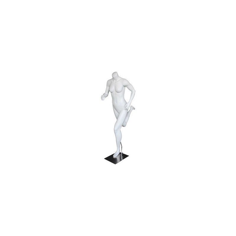 5 ft 2 in  Matte White finish Headless Running Female Mannequin