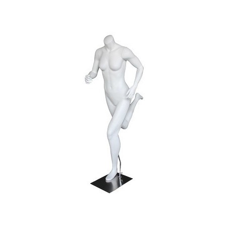 5 ft 2 in  Matte White finish Headless Running Female Mannequin