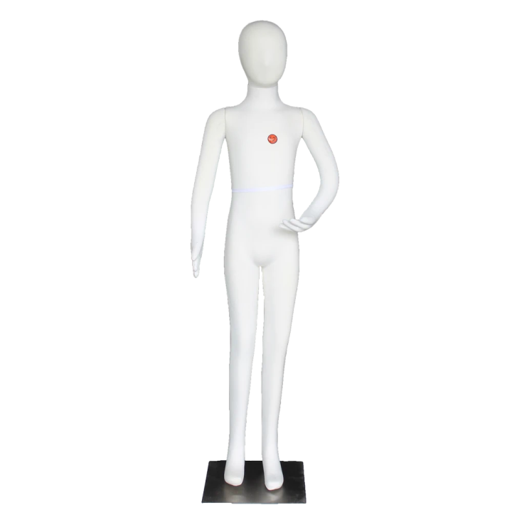 12-13 years cream jersey covered Egg head Full body Child Mannequin CJ12