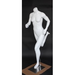 5 ft 2 in  Matte White finish Headless Running Female Mannequin