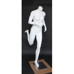 5 ft 2 in  Matte White finish Headless Running Female Mannequin