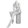 New Headless Full Body  Sitting Female Mannequin -STW042-WT