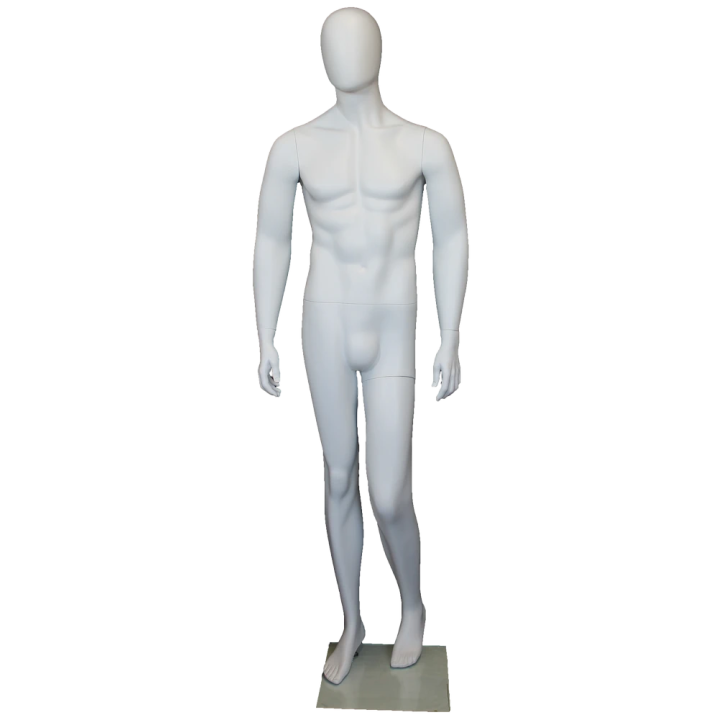 SFM67E-WT - 6 ft 2 in Casual Male Mannequin Egg head Matte white