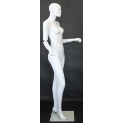 Female Mannequin with Bendable Arms Matte White - SFW39-WT