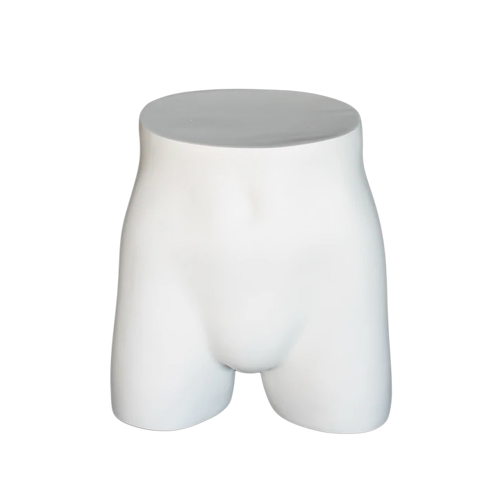 MT002-WT 14 in H Full Round Buttocks Male mannequin Display Form