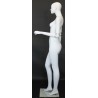 Female Mannequin with Bendable Arms Matte White - SFW39-WT