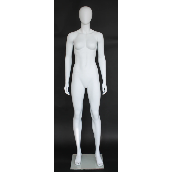 USED contemporary Style Egg Head Athletic Female Mannequin -SFW51E-WT