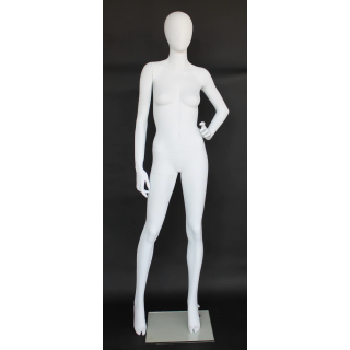 used contemporary Style Egg Head Female Mannequin -SFW53E-WT