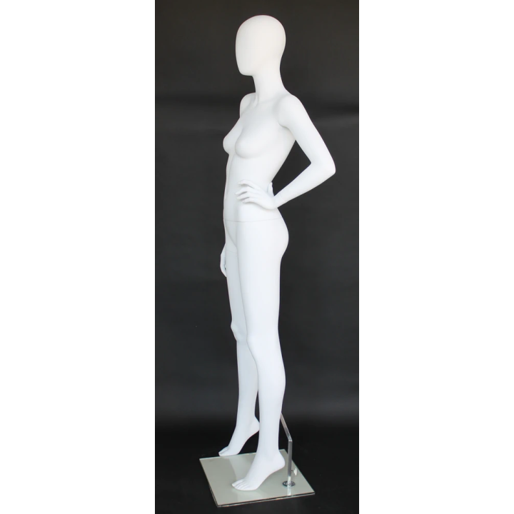 used contemporary Style Egg Head Female Mannequin -SFW53E-WT