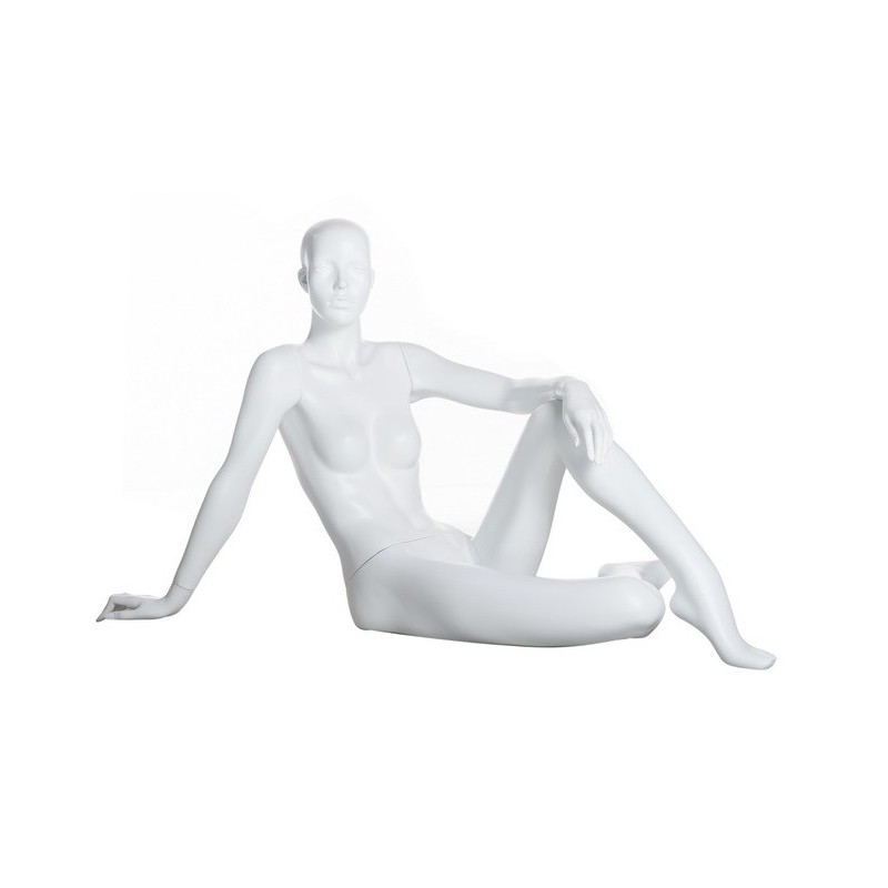 40 in H Matte White Reclining Sitting Female Mannequin-SFW29-WT