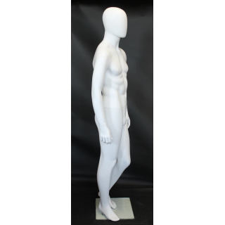 USED 6 ft 2 in Casual Male Mannequin Egg head Matte white -SFM67E-WT