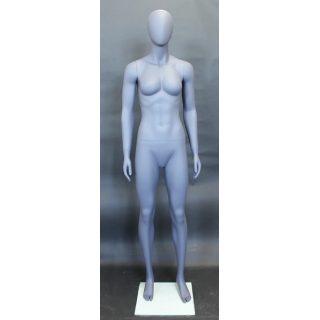 used Matte Grey Athletic Egg Head Female Mannequin -SFW51E-Grey