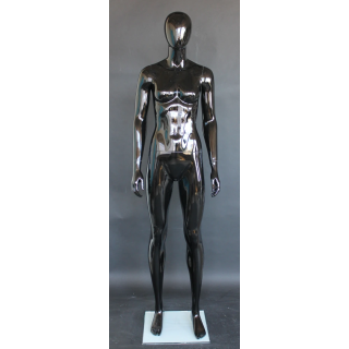used Glossy Black Athletic Egg Head Female Mannequin -SFW51E-HB