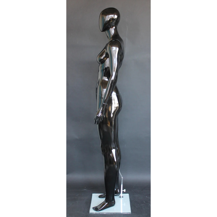 used Glossy Black Athletic Egg Head Female Mannequin -SFW51E-HB