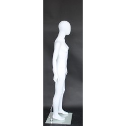 Egg Head White colored full body Teenage Girl Mannequin CF13E-WT