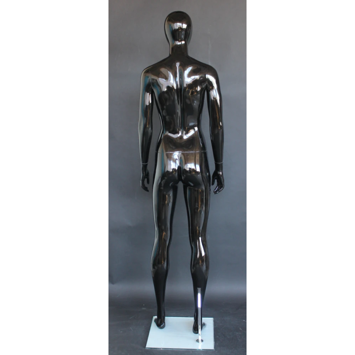 used Glossy Black Athletic Egg Head Female Mannequin -SFW51E-HB