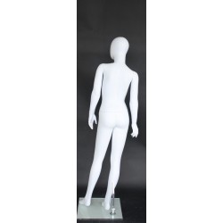 Egg Head White colored full body Teenage Girl Mannequin CF13E-WT