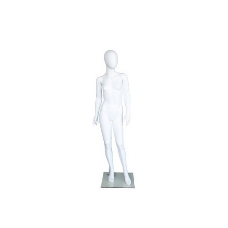 Egg Head White colored full body Teenage Girl Mannequin CF13E-WT