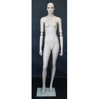 used Female Mannequin with Bendable Arms Face Make up- SFW39-FT