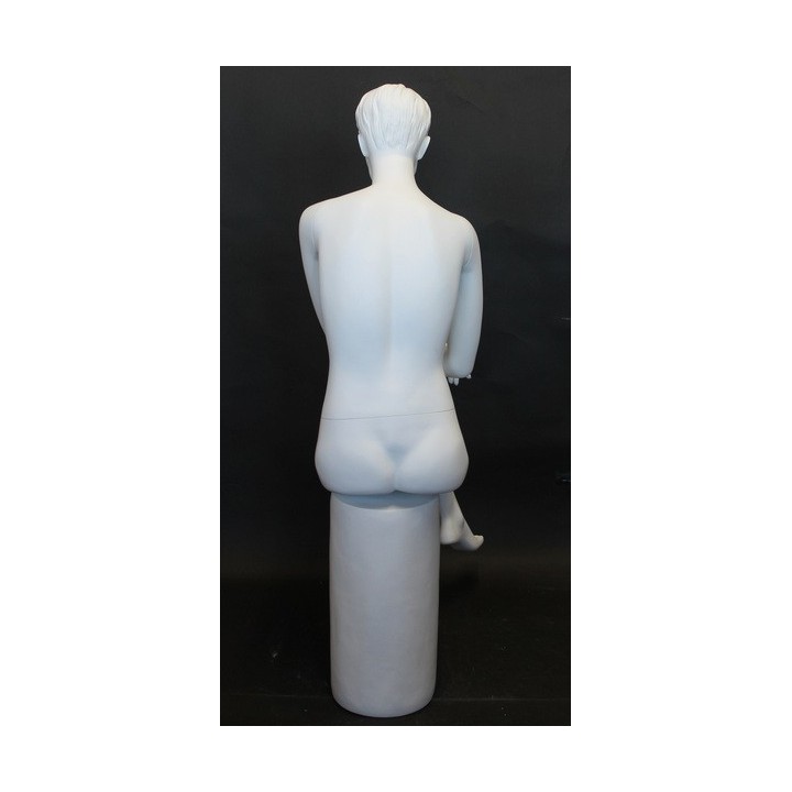 USED Female Sitting Mannequin Molded hair White -SFW9-WT-USED