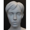 Female Sitting Mannequin Molded hair Matte White -SFW9-WT