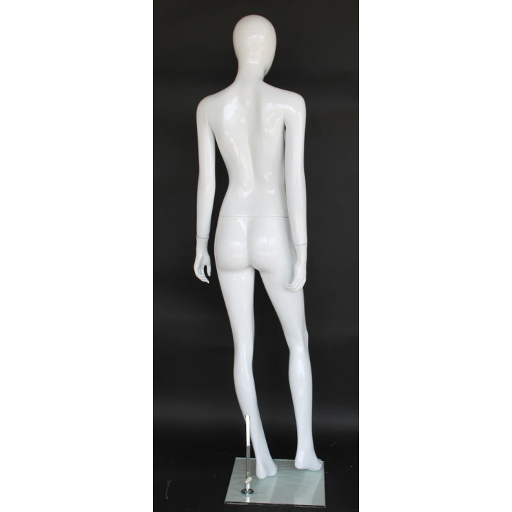 USED Glossy White Finish Egg Head Female Mannequin -SFW82E-GW