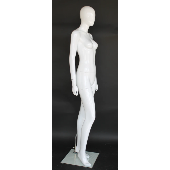 USED Glossy White Finish Egg Head Female Mannequin -SFW82E-GW