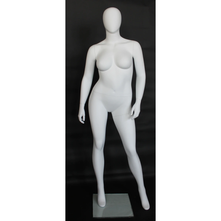 USED Egg Head Matte White Plus size Female Mannequin- PLUS-99