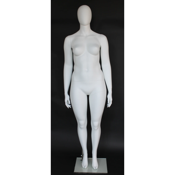 USED Egg Head Matte White Plus size Female Mannequin- PLUS-55