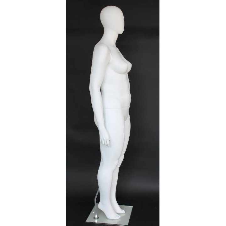 USED Egg Head Matte White Plus size Female Mannequin- PLUS-55