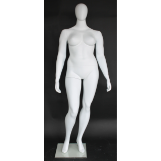 USED Egg Head Matte White Plus size Female Mannequin- PLUS-22