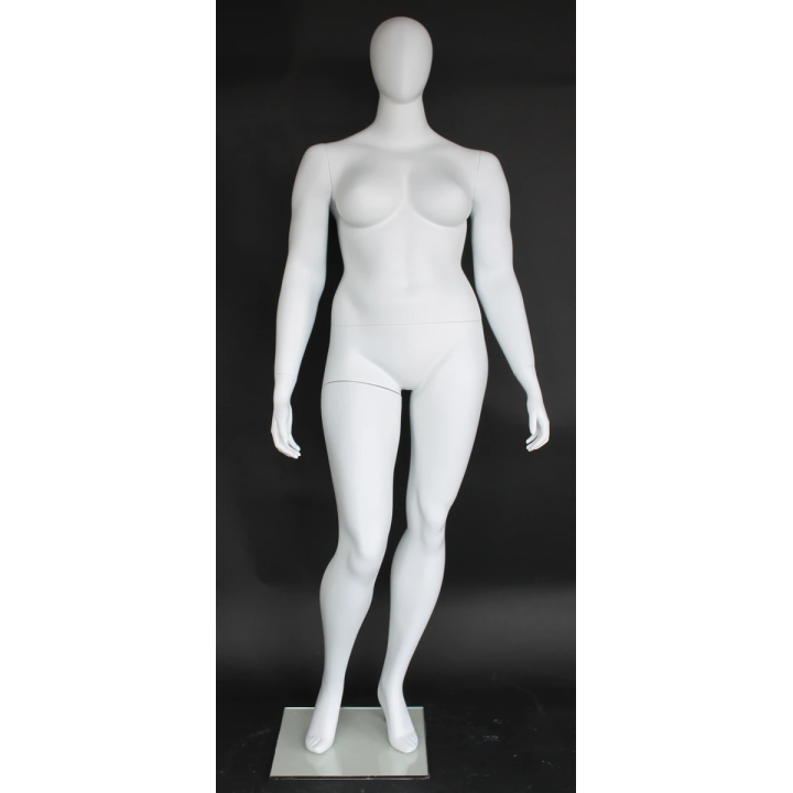 USED Egg Head Matte White Plus size Female Mannequin- PLUS-22