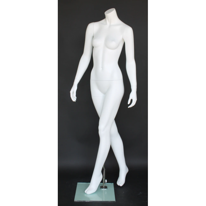 USED Walking Pose Headless White Female Mannequin STW113-WT