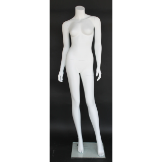 USED 5 ft 5 in Headless Full Body Female Mannequin Matte White STW108-WT