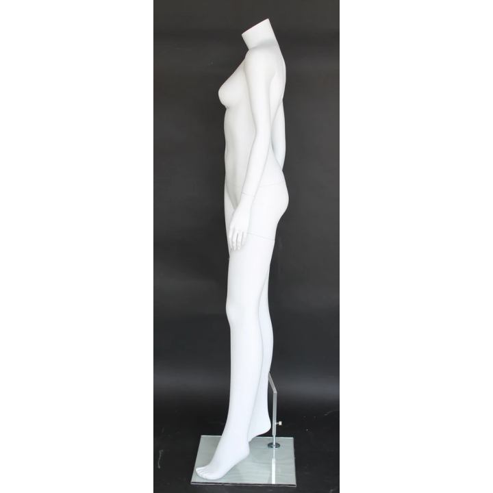 USED 5 ft 5 in Headless Full Body Female Mannequin Matte White STW108-WT