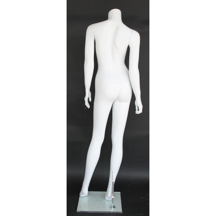 USED 5 ft 5 in Headless Full Body Female Mannequin Matte White STW108-WT