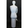 Female Sitting Mannequin Molded hair Matte White -SFW9-WT