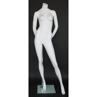 USED 5 ft 8 in Headless Full Body Female Mannequin Matte white STW106-WT