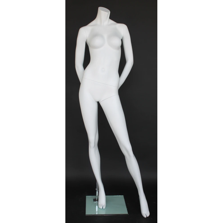 USED 5 ft 8 in Headless Full Body Female Mannequin Matte white STW106-WT